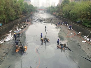  河道清淤的前期准备工作以及泥浆泵冲泥施工及